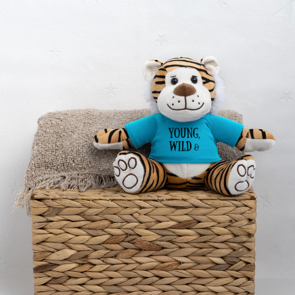 Maskottchen Tiger "Wild & Sexy" - Atollblau