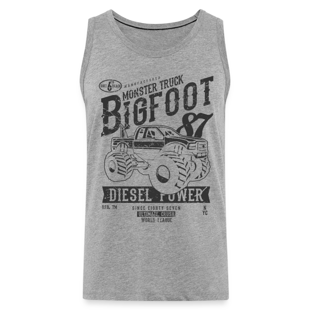 Tank Top "Bigfoot" mit Customizer personalisierbar - Grau meliert