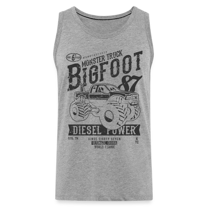Tank Top "Bigfoot" mit Customizer personalisierbar - Grau meliert