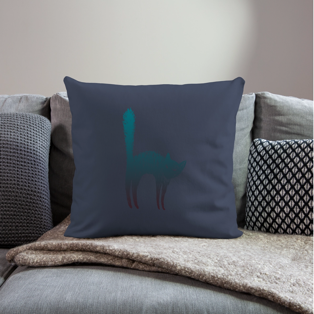 Sofakissenbezug 44 x 44 cm "Hallow-Cat" - Navy