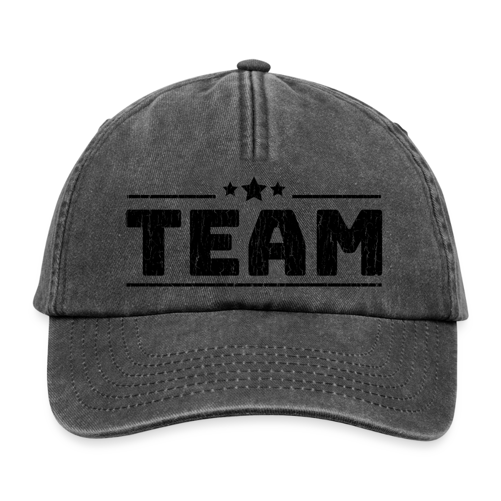 Vintage Cap "Team" - Vintage Schwarz