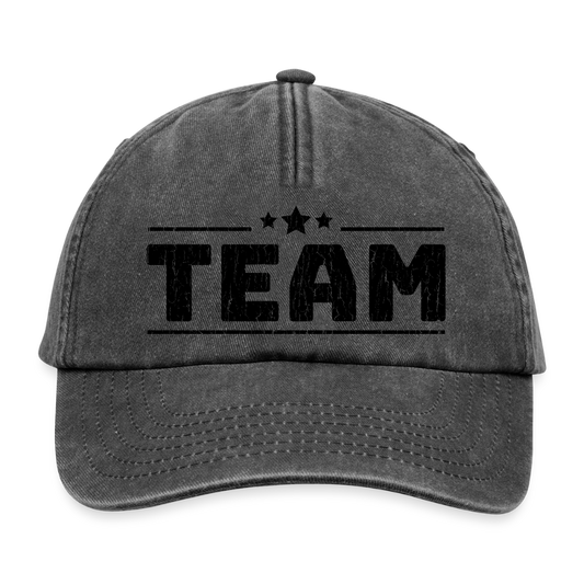 Vintage Cap "Team" - Vintage Schwarz