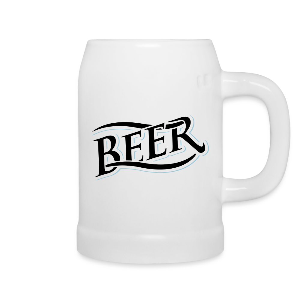 Bierkrug "Beer" mit Customizer personalisierbar - Weiß
