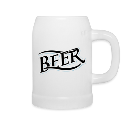 Bierkrug "Beer" mit Customizer personalisierbar - Weiß
