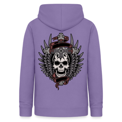 Frauen Hoodie "Totenkopf-Schwert" - Lavendel