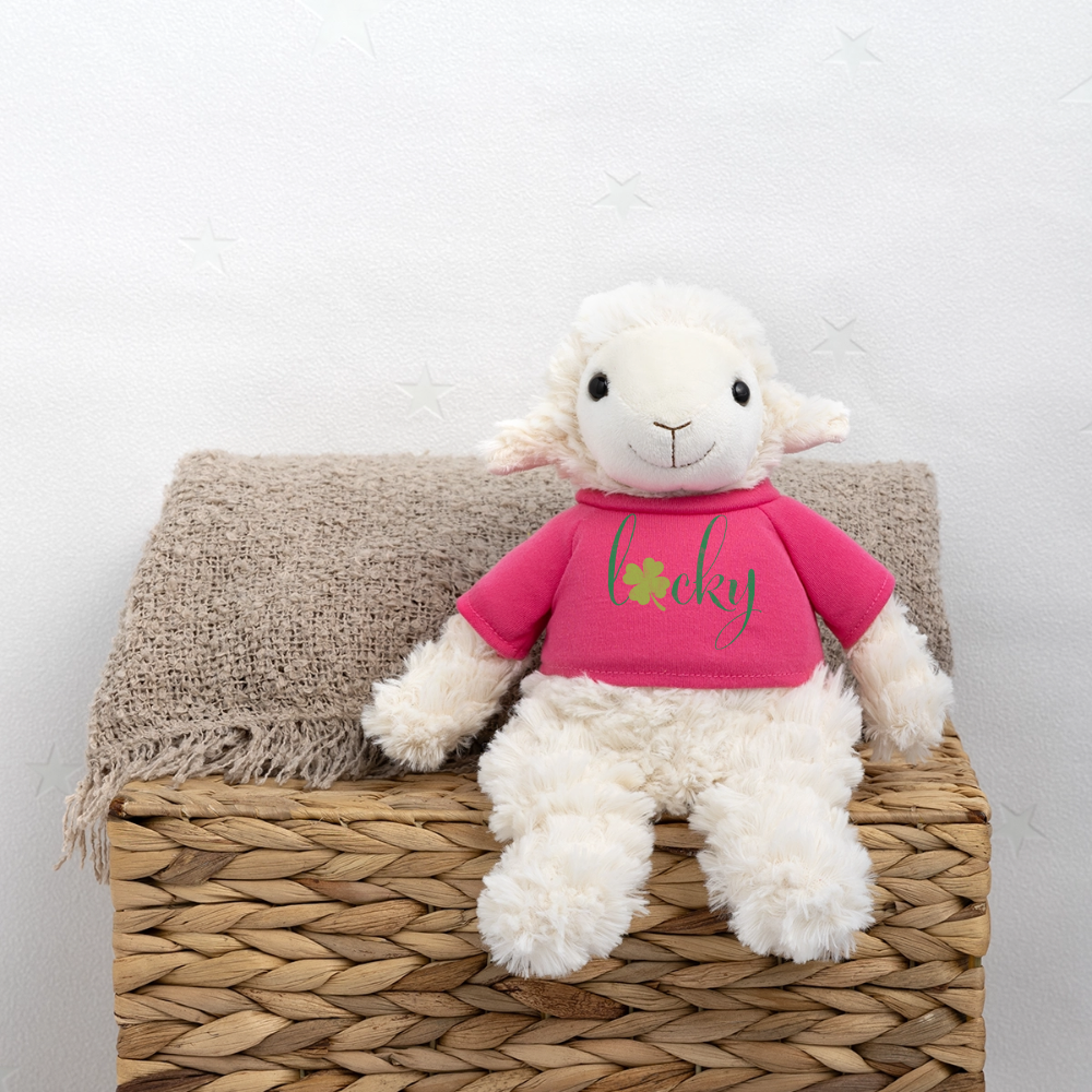 Maskottchen Schaf "Lucky" - mit Customizer personalisierbar - Pink