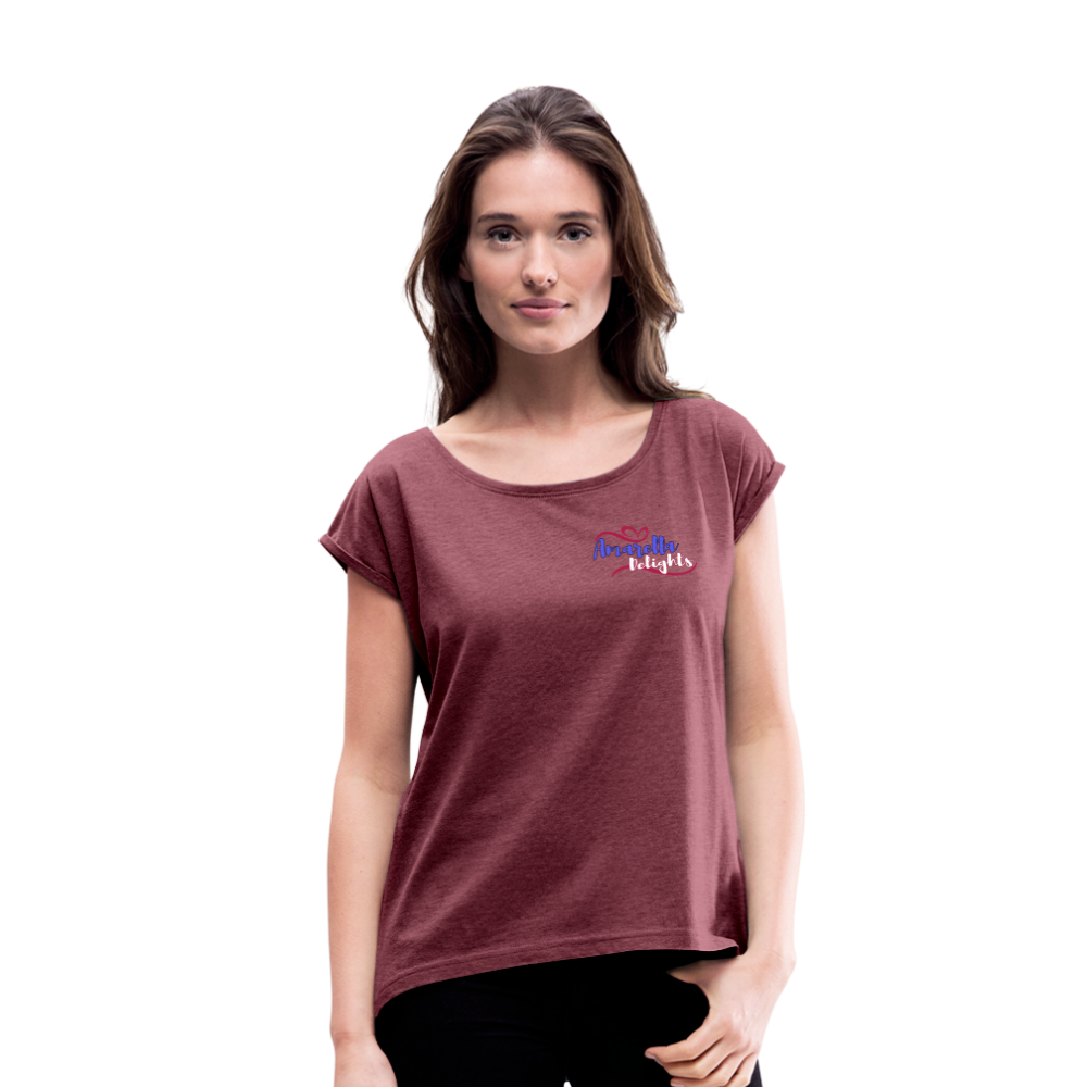 T-Shirt Damen "Amarella-Delights" - Bordeauxrot meliert