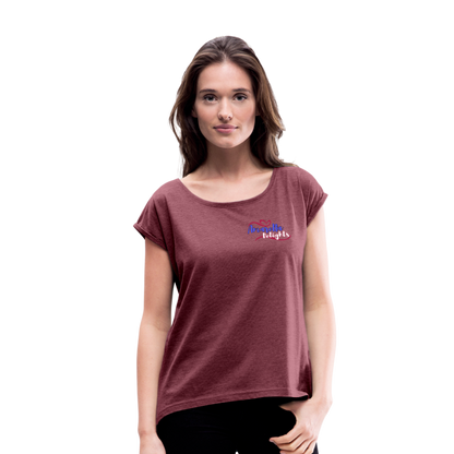 T-Shirt Damen "Amarella-Delights" - Bordeauxrot meliert