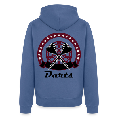 Premium Kapuzenjacke Herren "Darts" - Taubenblau