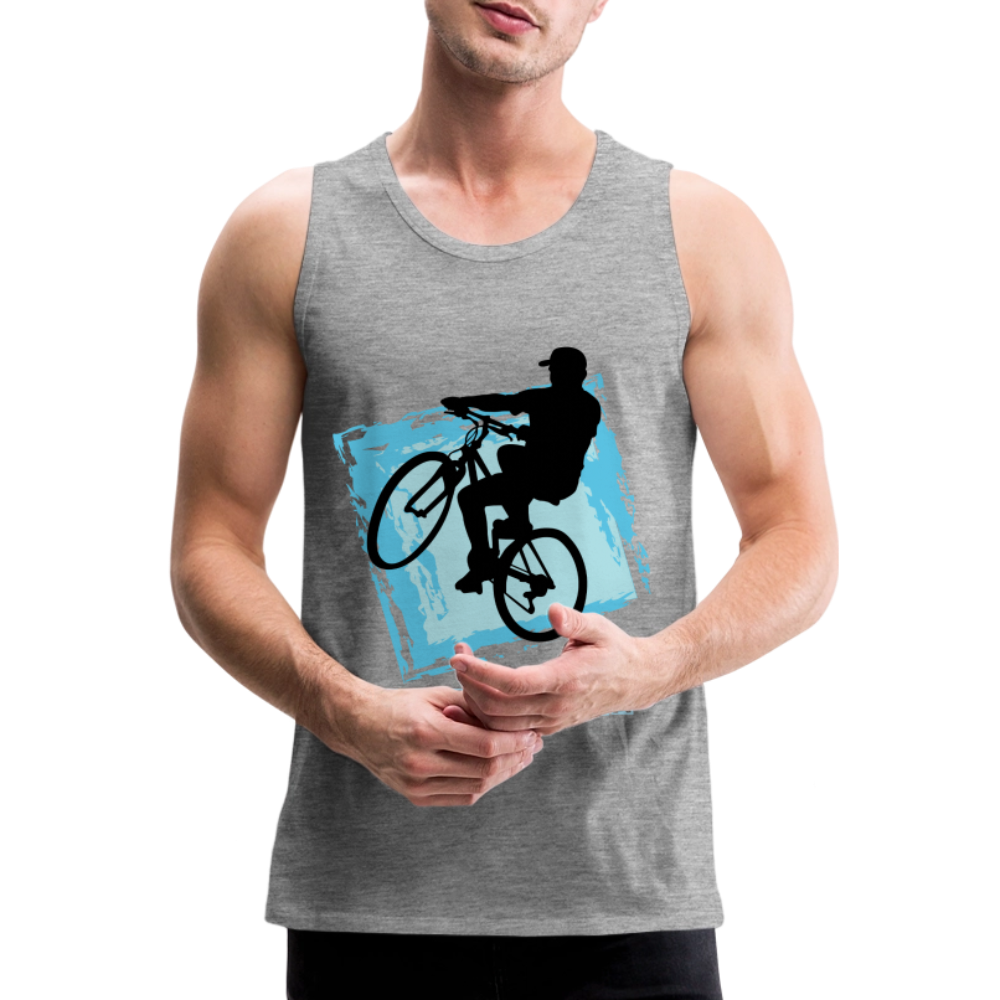 Tanktop Herren "No Risk No Fun" - Grau meliert