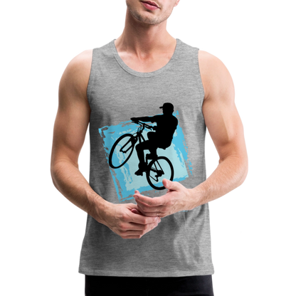 Tanktop Herren "No Risk No Fun" - Grau meliert