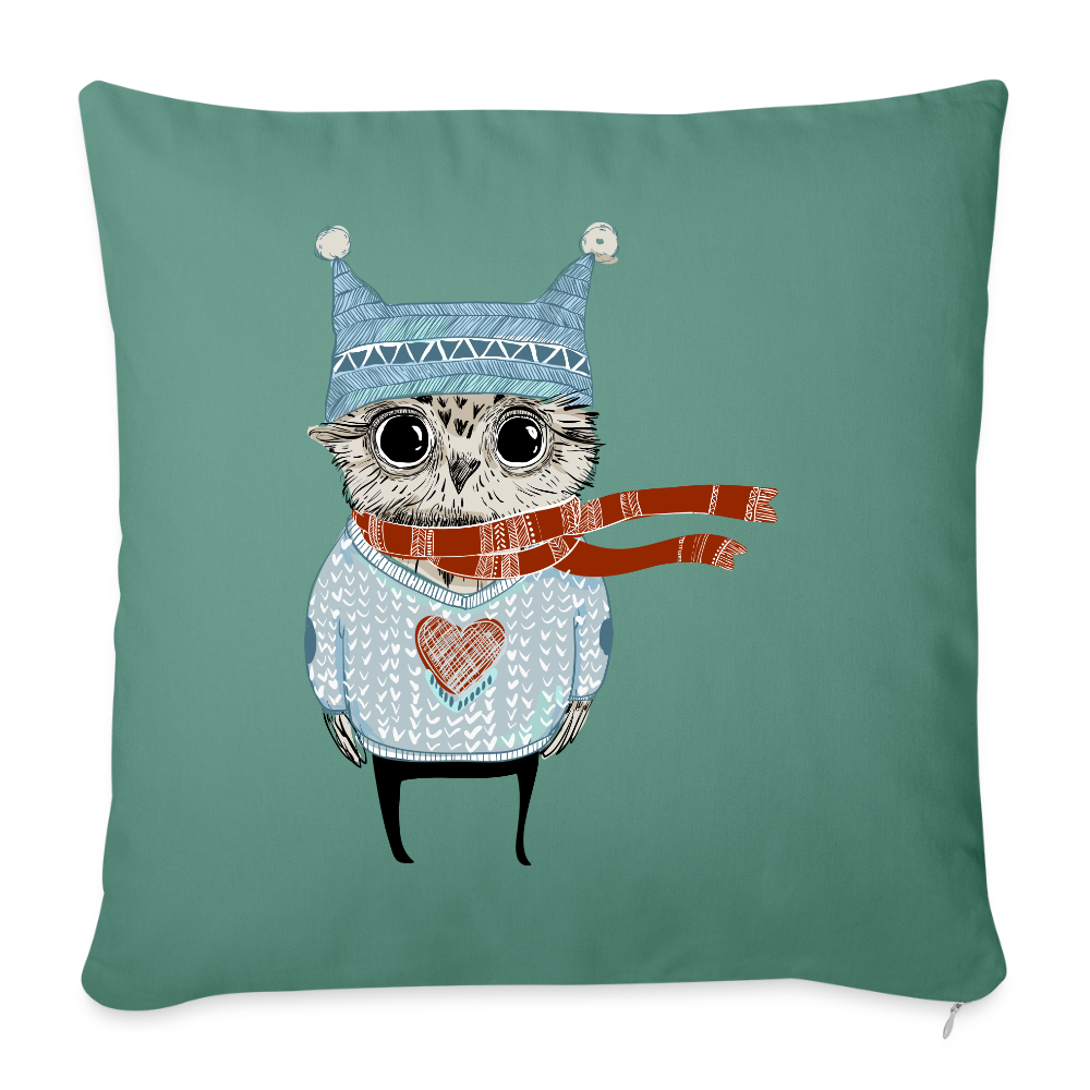 Sofakissen mit Füllung "Wintereule" - Tanngrün