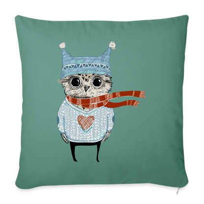 Sofakissen mit Füllung "Wintereule" - Tanngrün