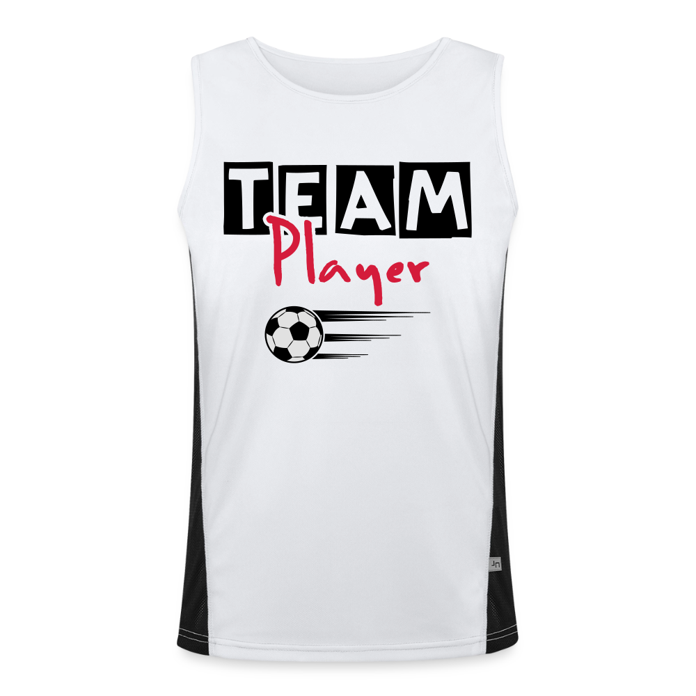 Funktionelles Tanktop Herren "Team Player" - Weiß/Schwarz