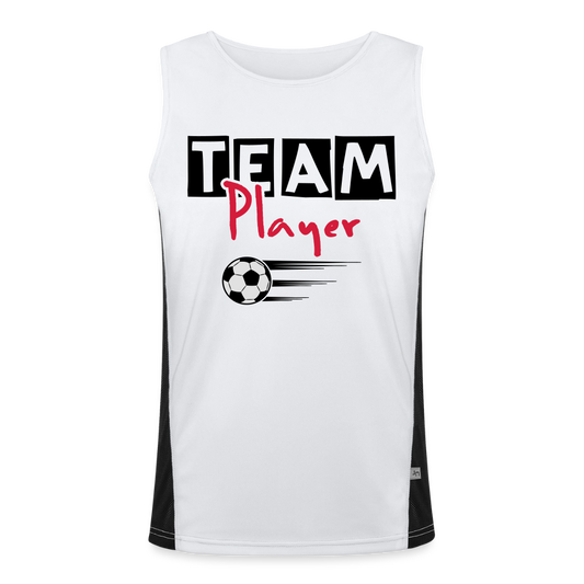 Funktionelles Tanktop Herren "Team Player" - Weiß/Schwarz