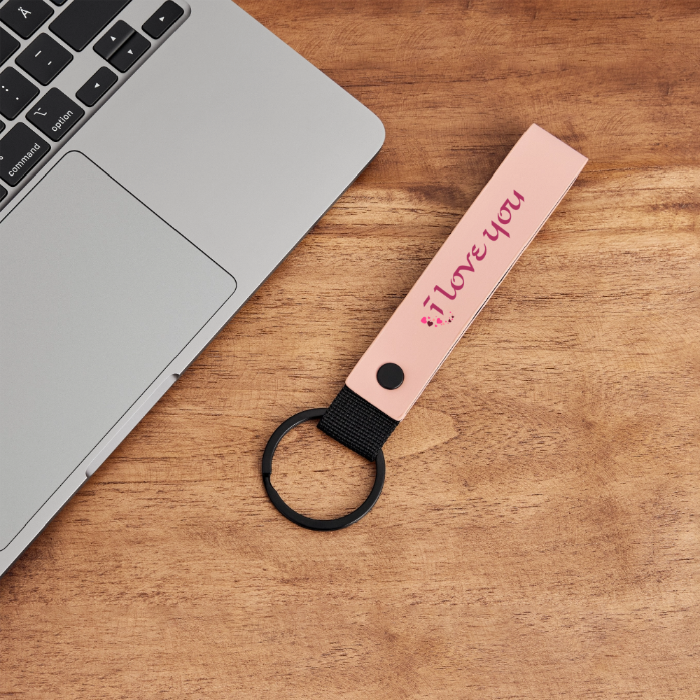 Schlüsselanhänger "love you" - Rosa