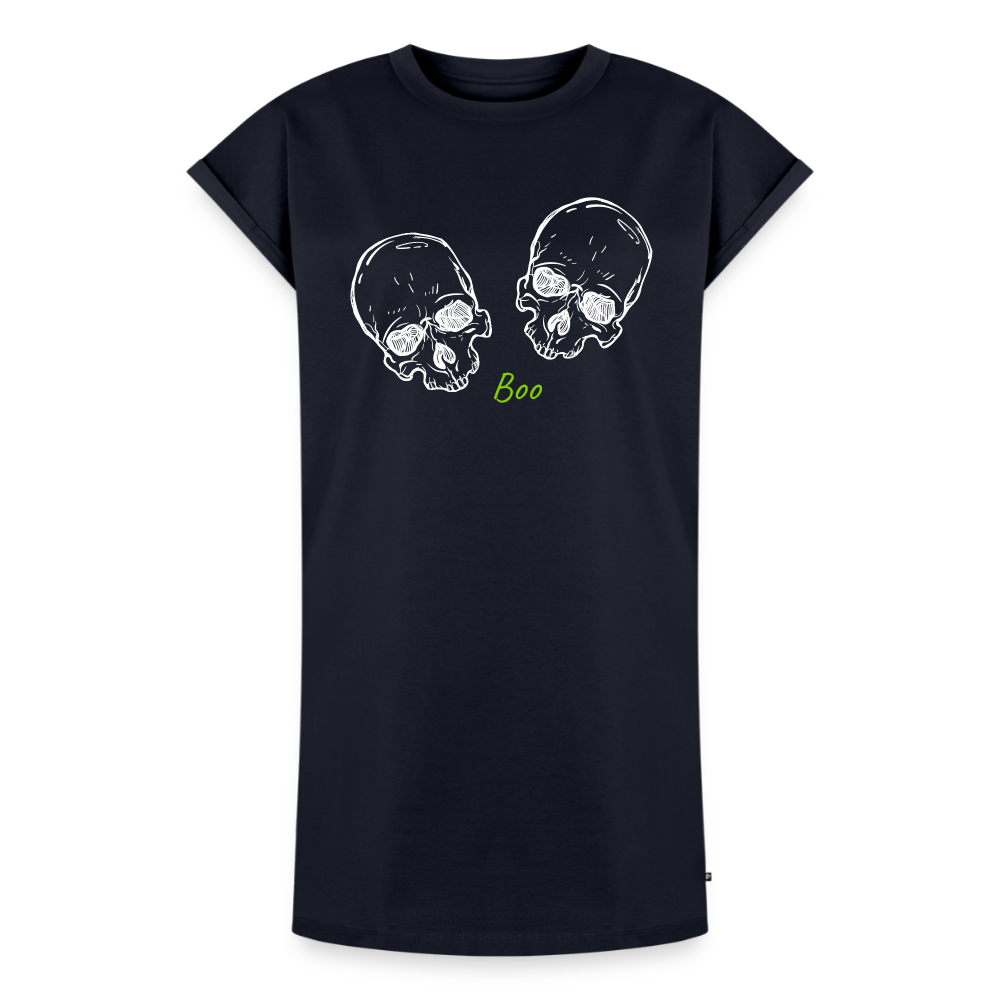 Damen T-Shirt Kleid "Boo.." - Navy