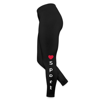 Leggings Damen "Sport" mit Customizer personalisierbar - Schwarz