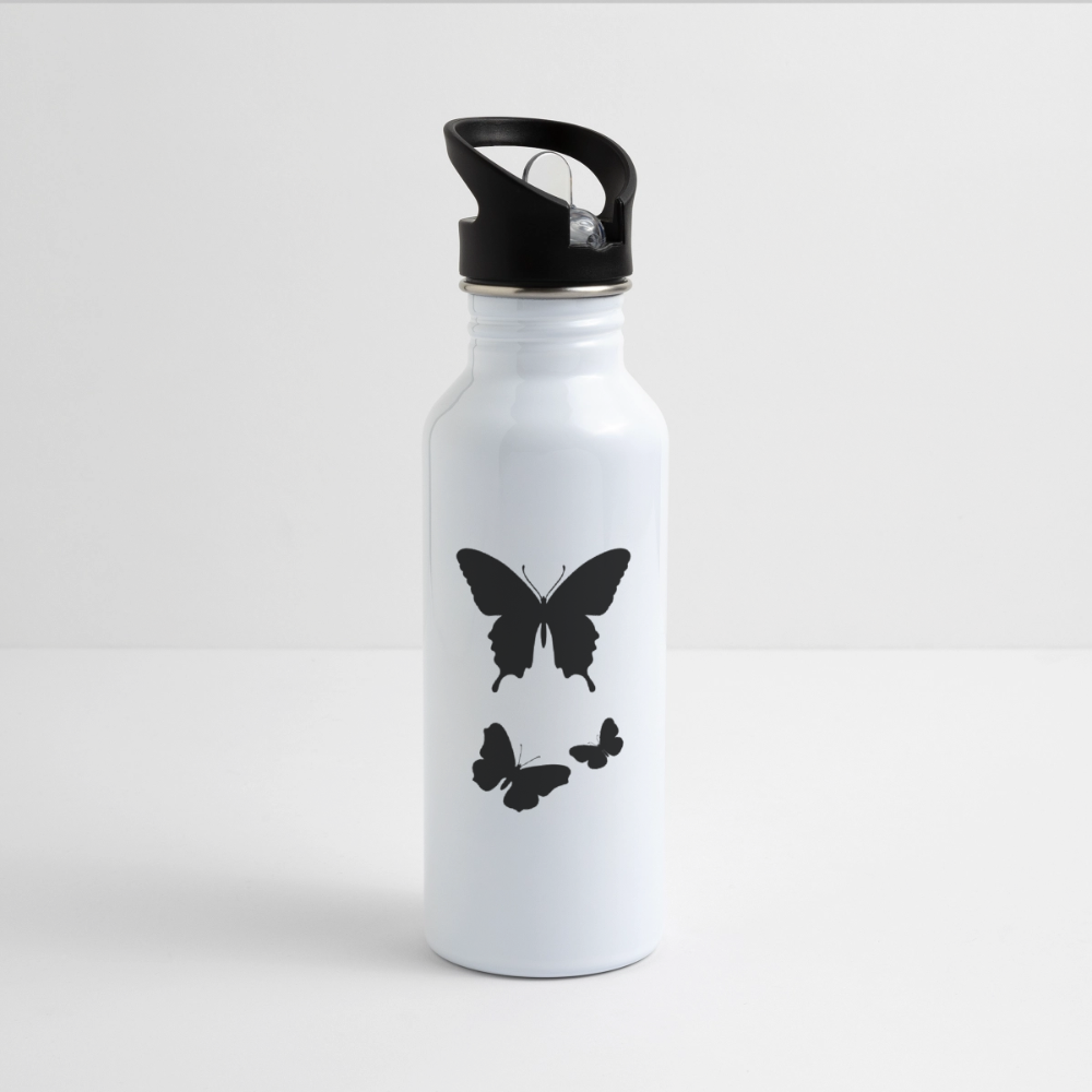 Trinkflasche "Schmetterlinge" - Weiß