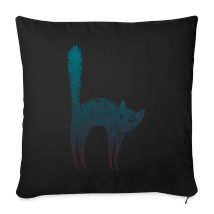 Sofakissenbezug 44 x 44 cm "Hallow-Cat" - mit Customizer personalisierbar - Schwarz