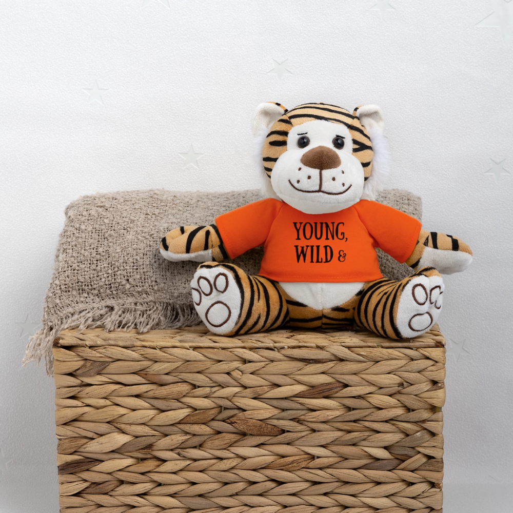 Maskottchen Tiger "Wild & Sexy" - Goldorange