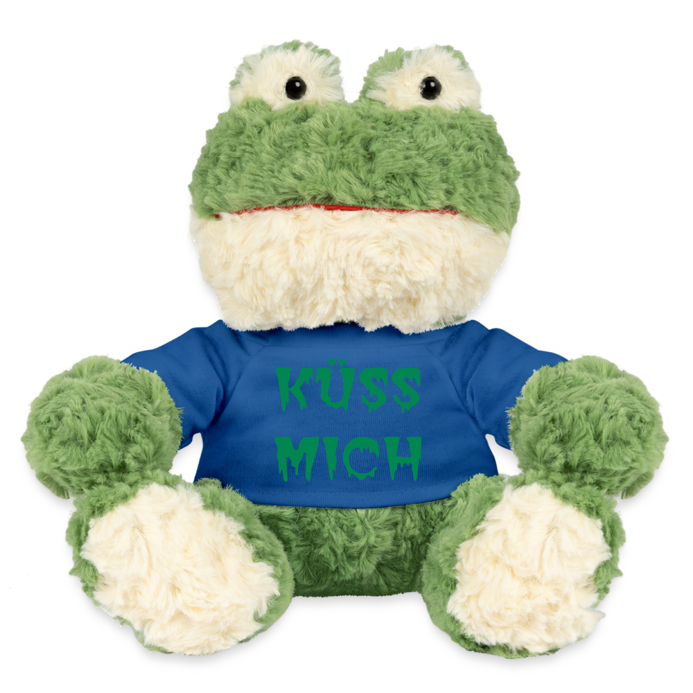 Maskottchen Frosch "Küss mich" - mit Customizer personalisierbar - Königsblau