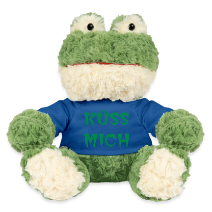 Maskottchen Frosch "Küss mich" - mit Customizer personalisierbar - Königsblau