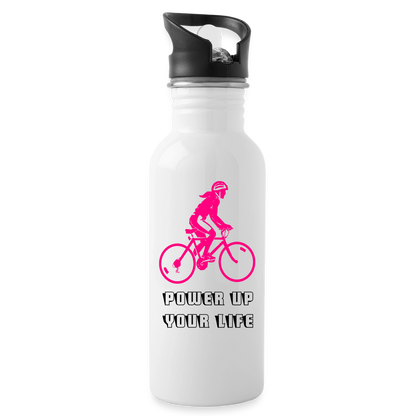 Trinkflasche "Power Up" - Weiß