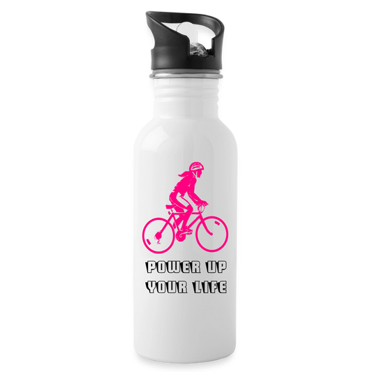 Trinkflasche "Power Up" - Weiß