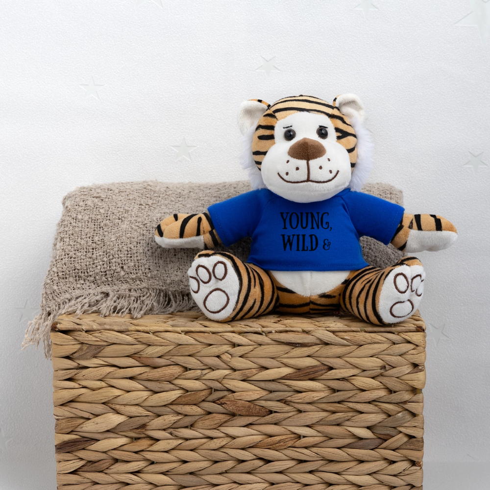 Maskottchen Tiger "Wild & Sexy" - Königsblau