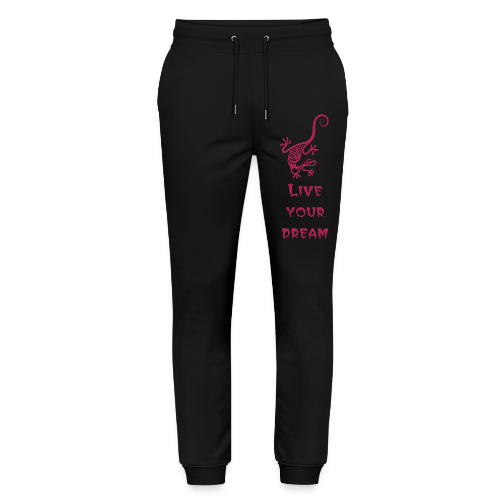 Bio Jogginghose "Live your dream" - Schwarz