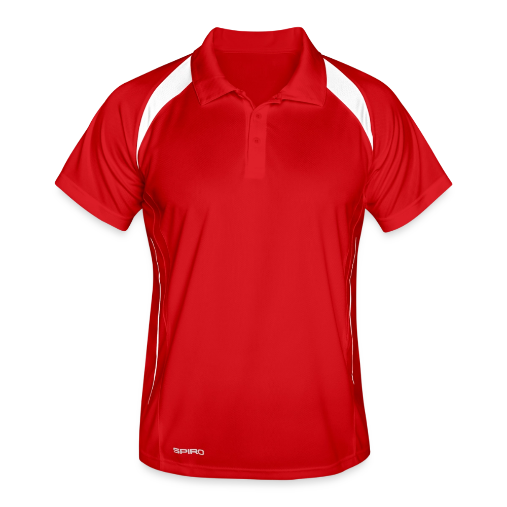 Poloshirt atmungsaktiv Herren "Soccer" - Rot/Weiß