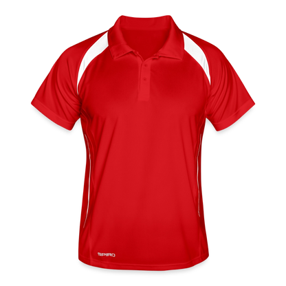 Poloshirt atmungsaktiv Herren "Soccer" - Rot/Weiß