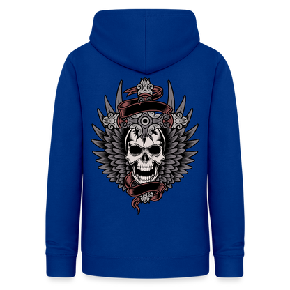 Frauen Hoodie "Totenkopf-Schwert" - Royalblau