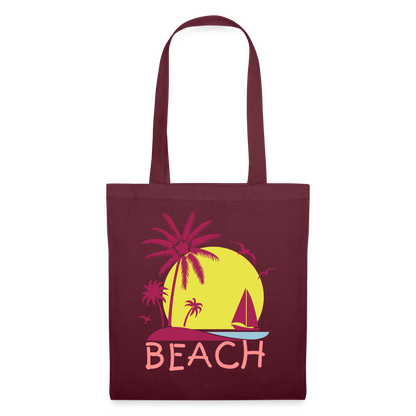 Stoffbeutel "Beach" - mit Customizer personalisierbar - Burgunderrot