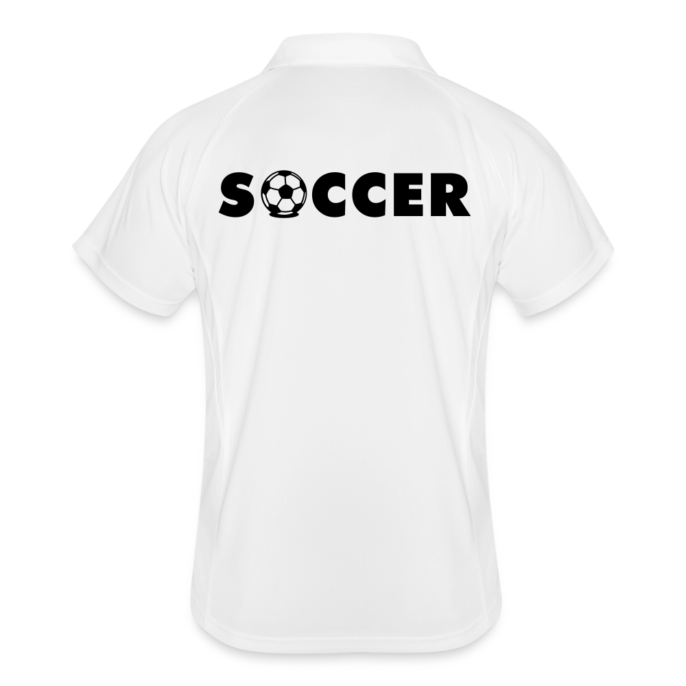 Poloshirt atmungsaktiv Herren "Soccer" - Weiß/Navy