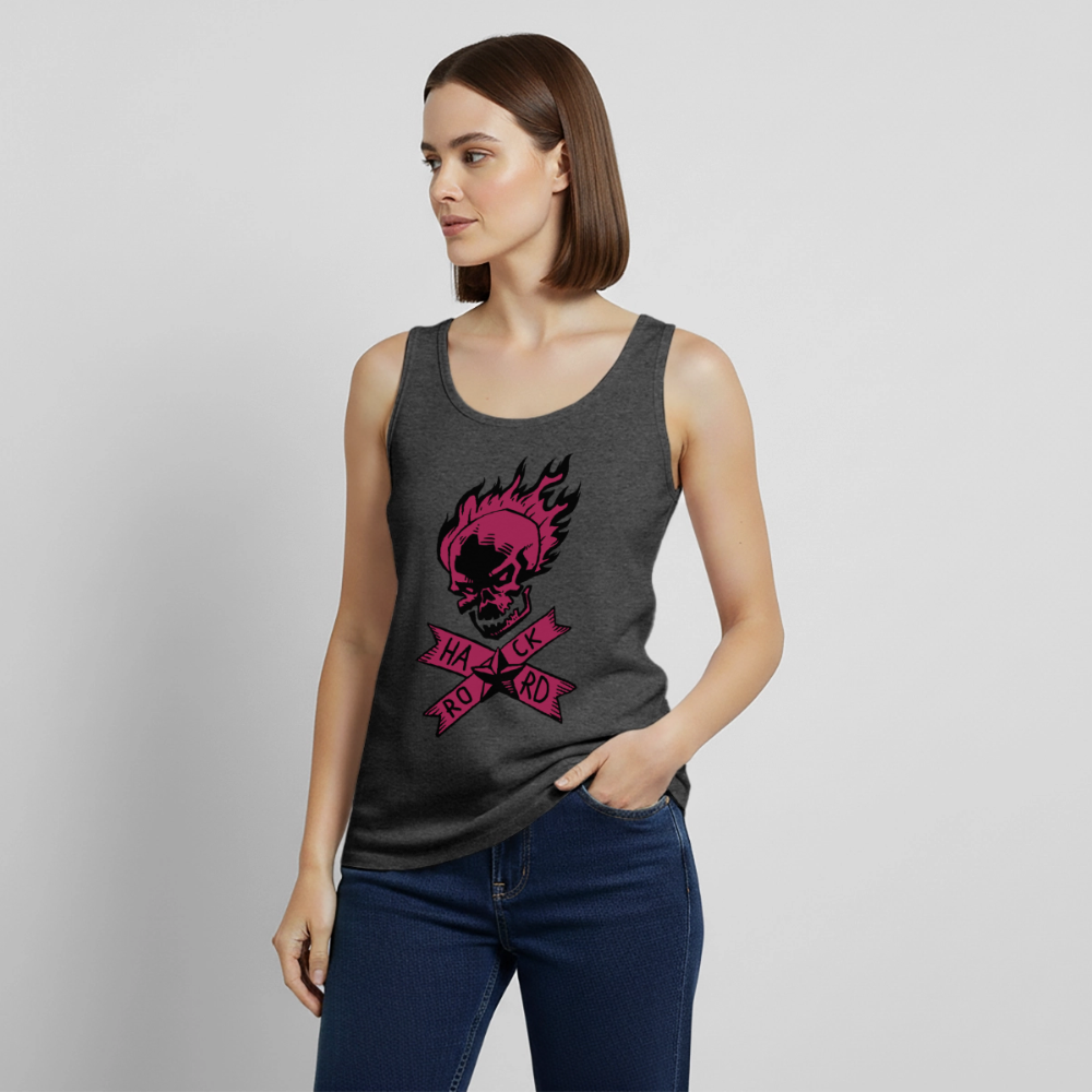 Frauen Premium Tank Top "Hard Rock" - Anthrazit meliert