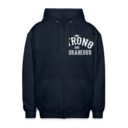 Kapuzenjacke "Be Strong" - Navy