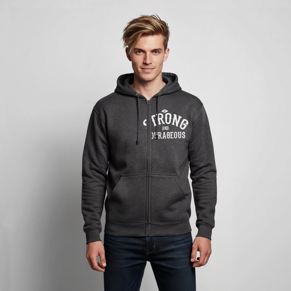 Kapuzenjacke "Be Strong" - Anthrazit