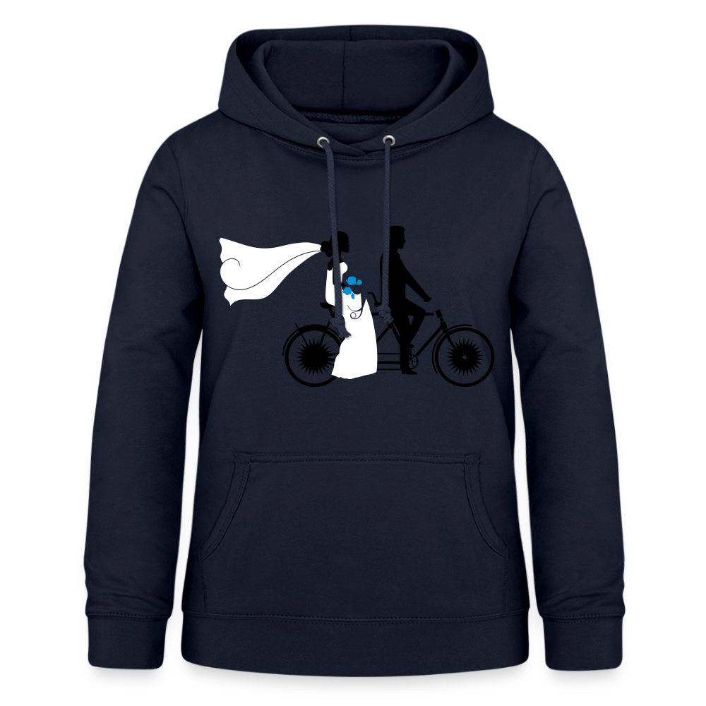 Hoodie Damen "Hochzeitsfahrrad" - Navy