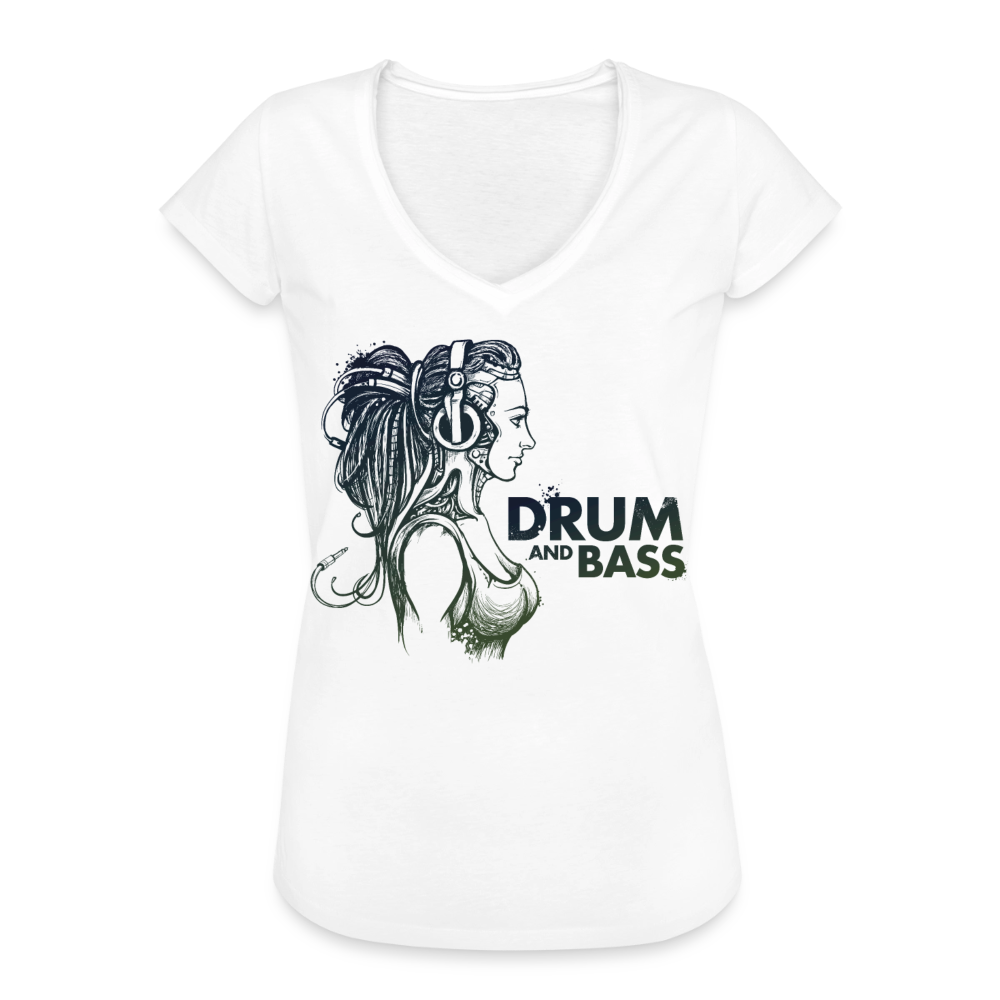 Vintage T-Shirt "Drum and Bass" - Weiß