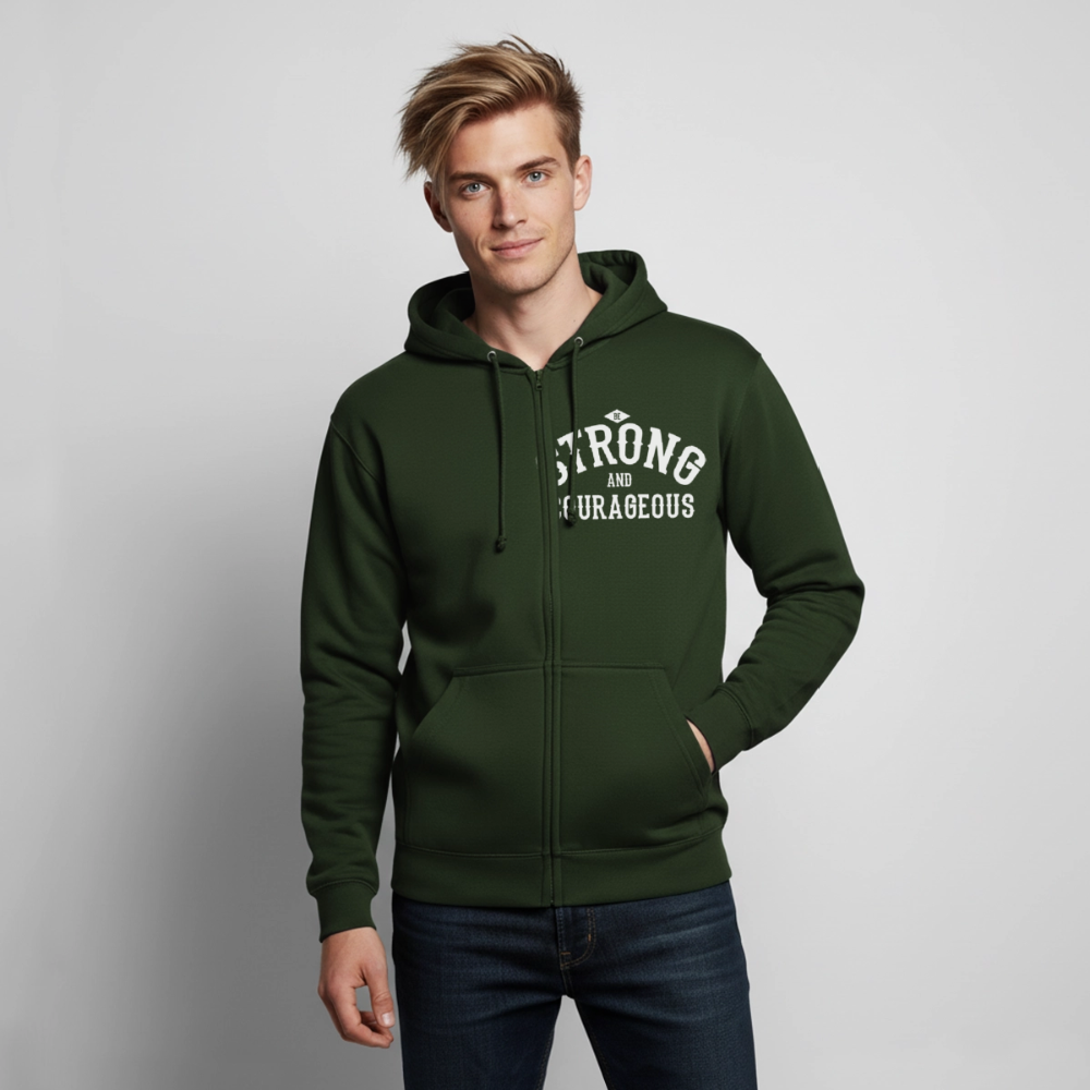 Kapuzenjacke "Be Strong" - Forstgrün 