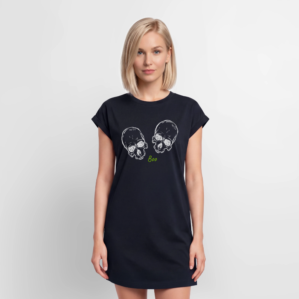 Damen T-Shirt Kleid "Boo.." - Navy