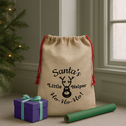 Jute Weihnachtssack - Beige