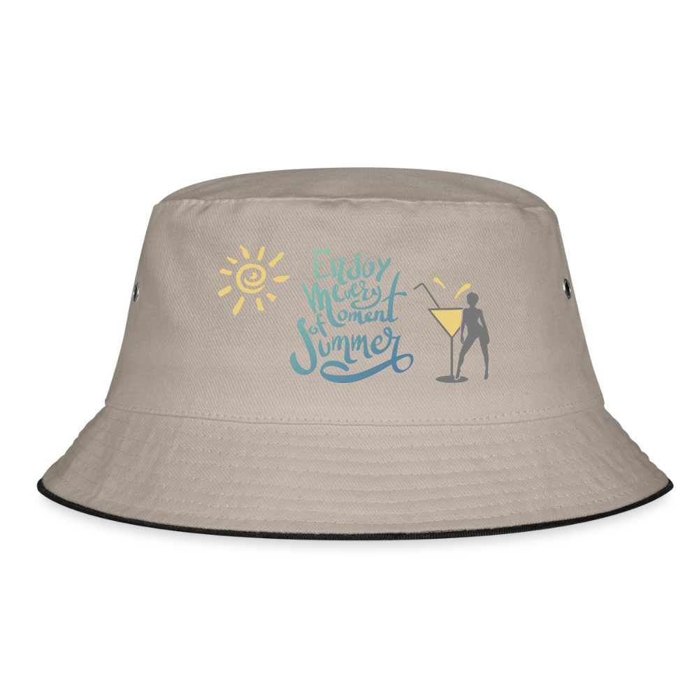 Hut "Enjoy Summer" - Khaki/Schwarz