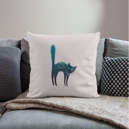 Sofakissenbezug 44 x 44 cm "Hallow-Cat" - mit Customizer personalisierbar - helles Taupe