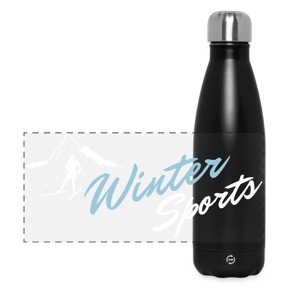Thermosflasche "Wintersports" - Schwarz