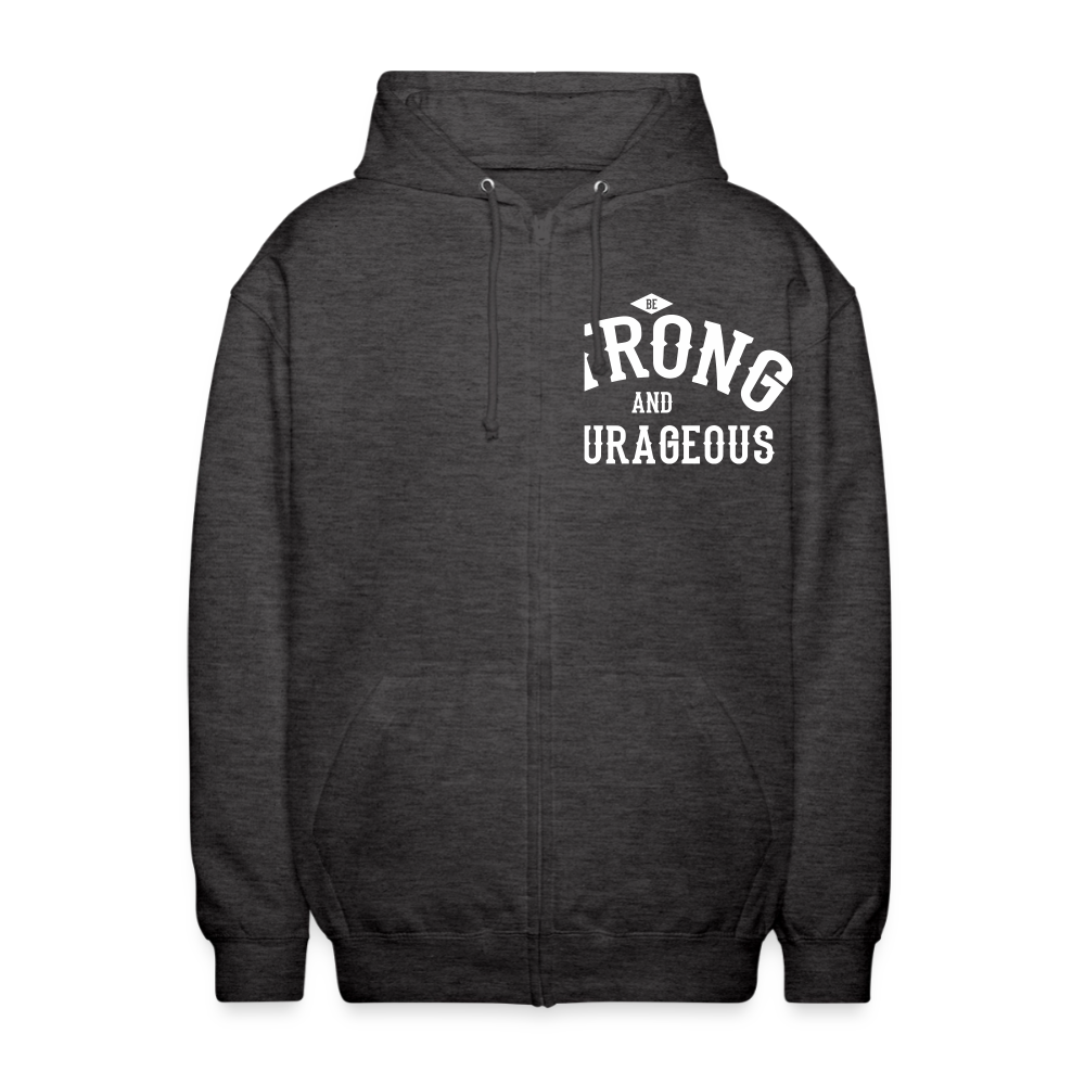 Kapuzenjacke "Be Strong" - Anthrazit