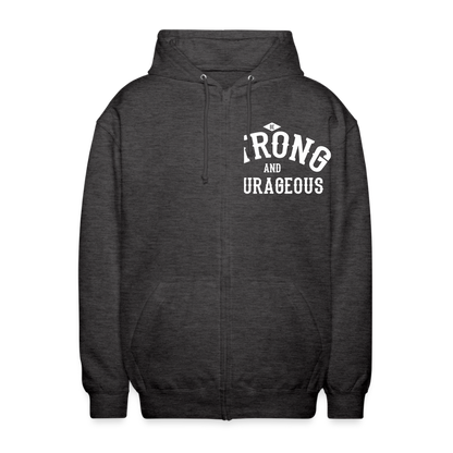 Kapuzenjacke "Be Strong" - Anthrazit