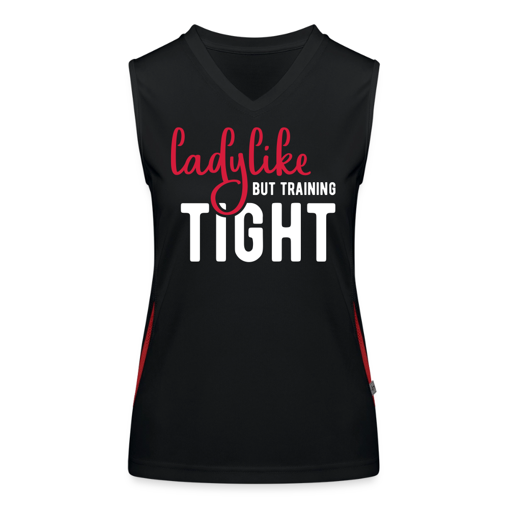 Funktionelles Tanktop Damen "Ladylike" - Schwarz/Rot